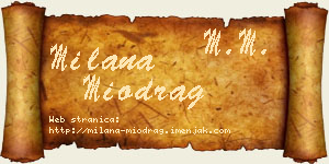 Milana Miodrag vizit kartica